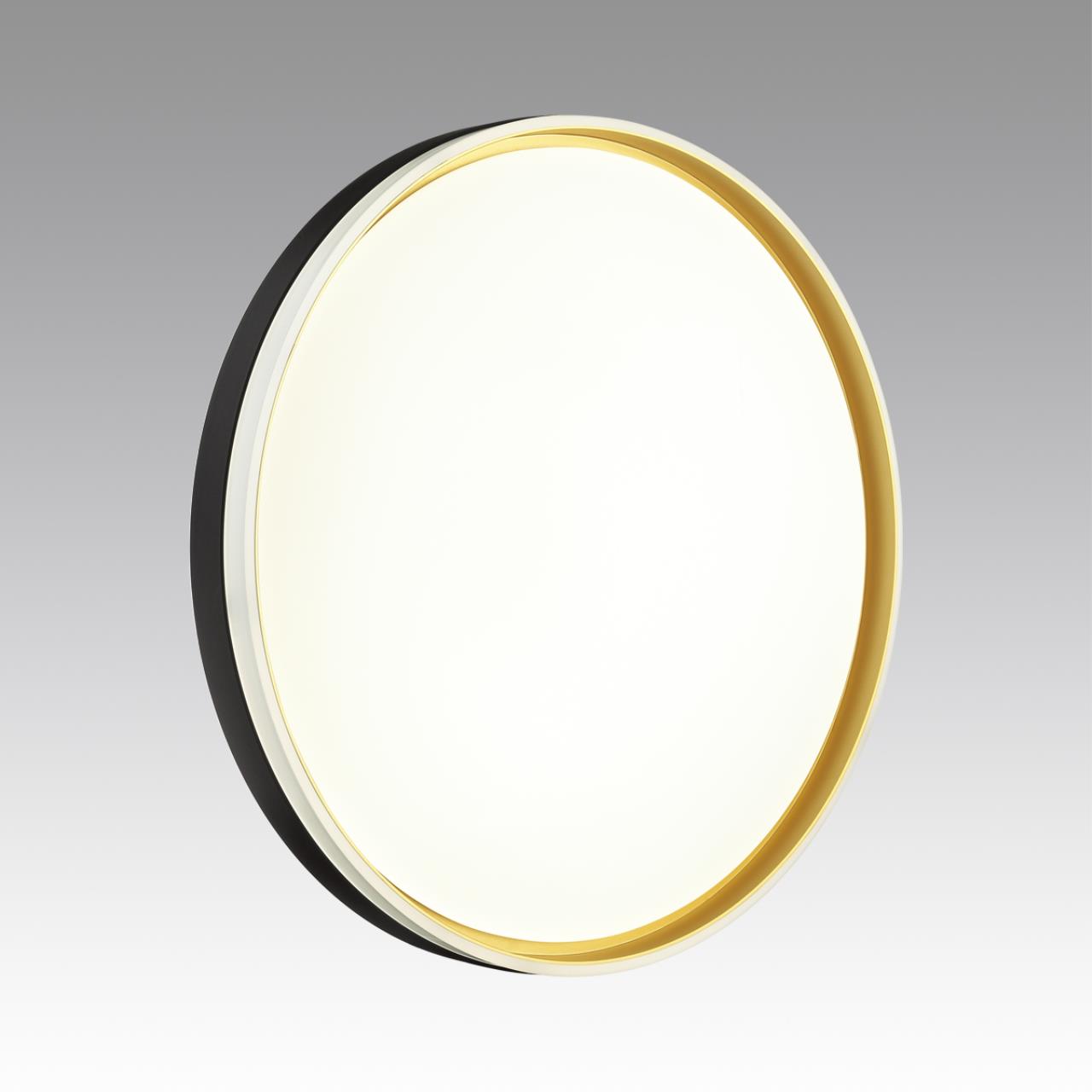 Cветильник 39*7 см, LED 48W, 3000-6000 К, IP43, белый/черный/золотистый, пластик Sonex Savi, 7619/DL
