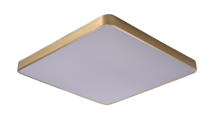 Накладной светильник 60*60*4 см, LED, 96W, 4000K Zortes Monna ZRS.1209.07, латунный