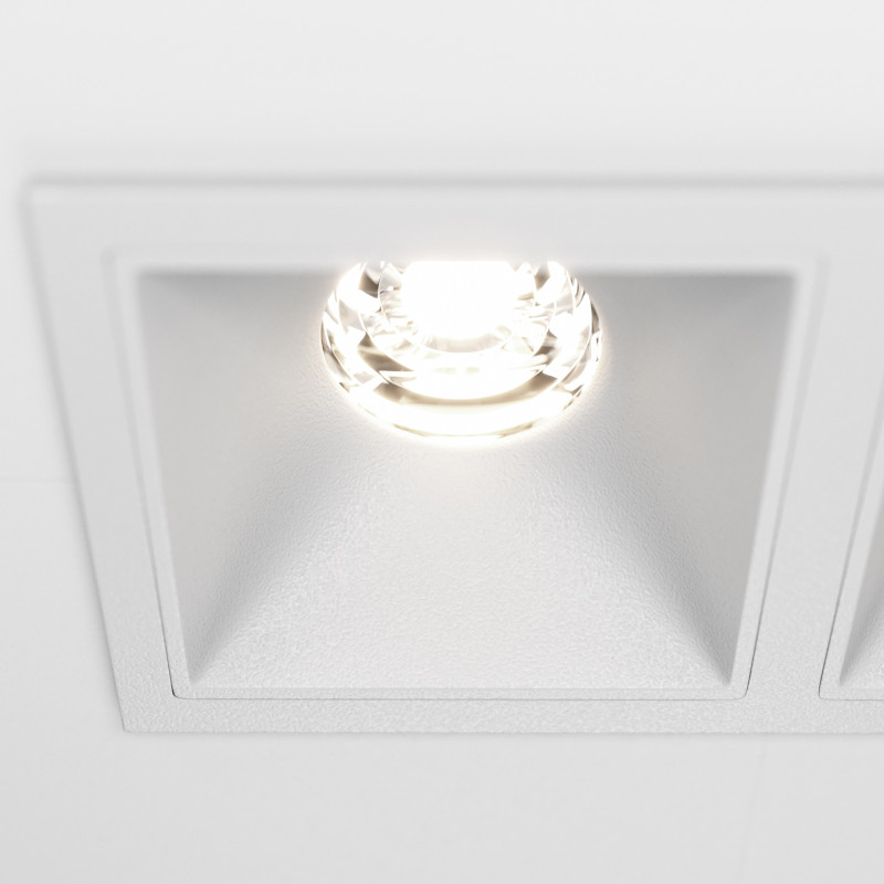 Светильник 13 см, 20W, 4000K, Maytoni Downlight Alfa LED DL043-02-10W4K-SQ-W, белый