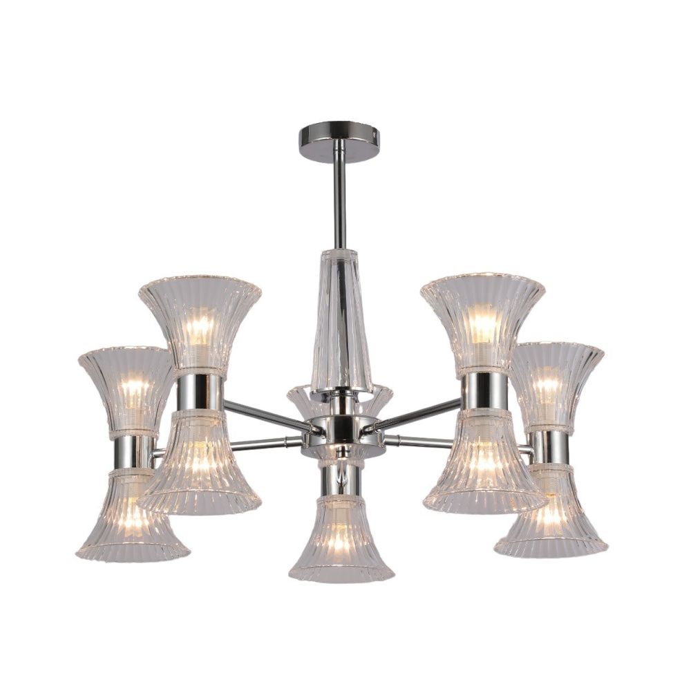 Люстра 67*67*49 см, 10*E14 Gerhort G11057/10CR CL, Хром