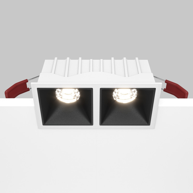 Светильник 13 см, 20W, 4000K, Technical DL043-02-10W4K-D-SQ-WB, белый-черный, 36°, Dim, Triac