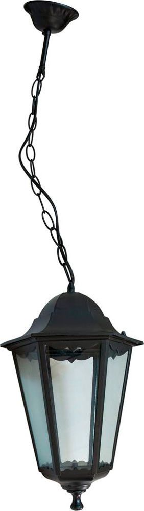 Светильник садово-парковый Feron 6205 31 см шестигранный на цепочке, черный