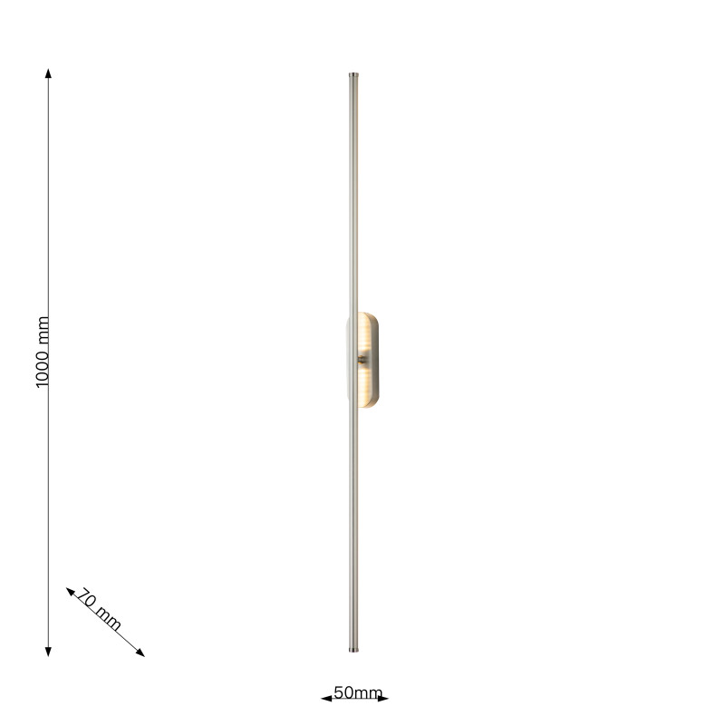 Бра Favourite Reed 3002-2W, D70*W50*H1000, каркас светильника в цвете никель