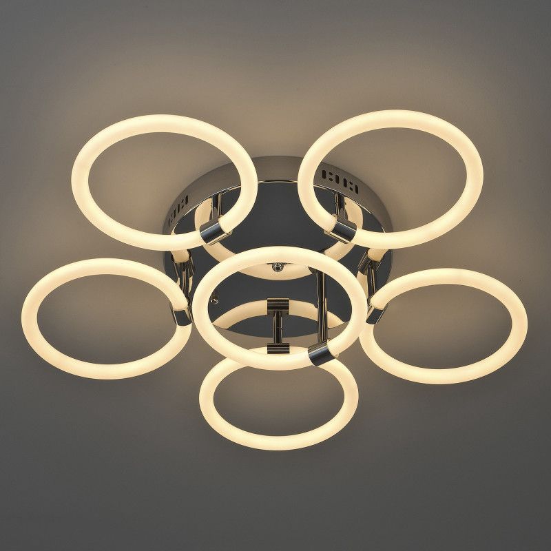 Светильник 65*65*15- см, *LED*66W, 3000КK, LED4U L2022-6, Хром