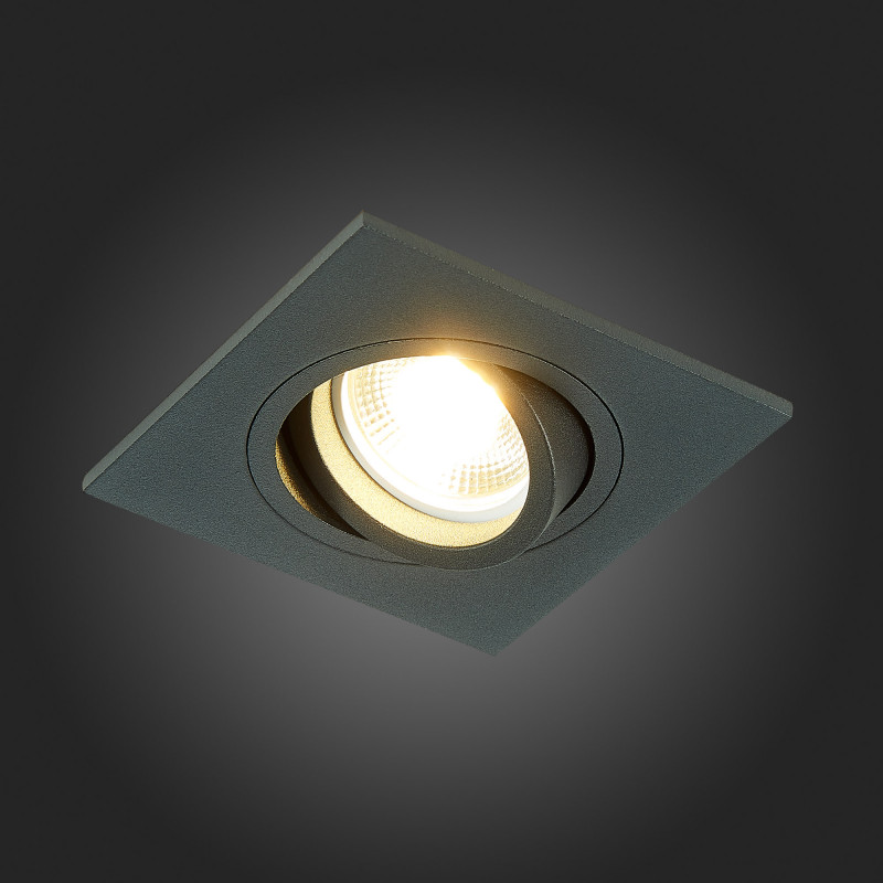 Встраиваемый светильник 9/8 см, GU10, IP20 ST LUCE ST251.408.01 Черный