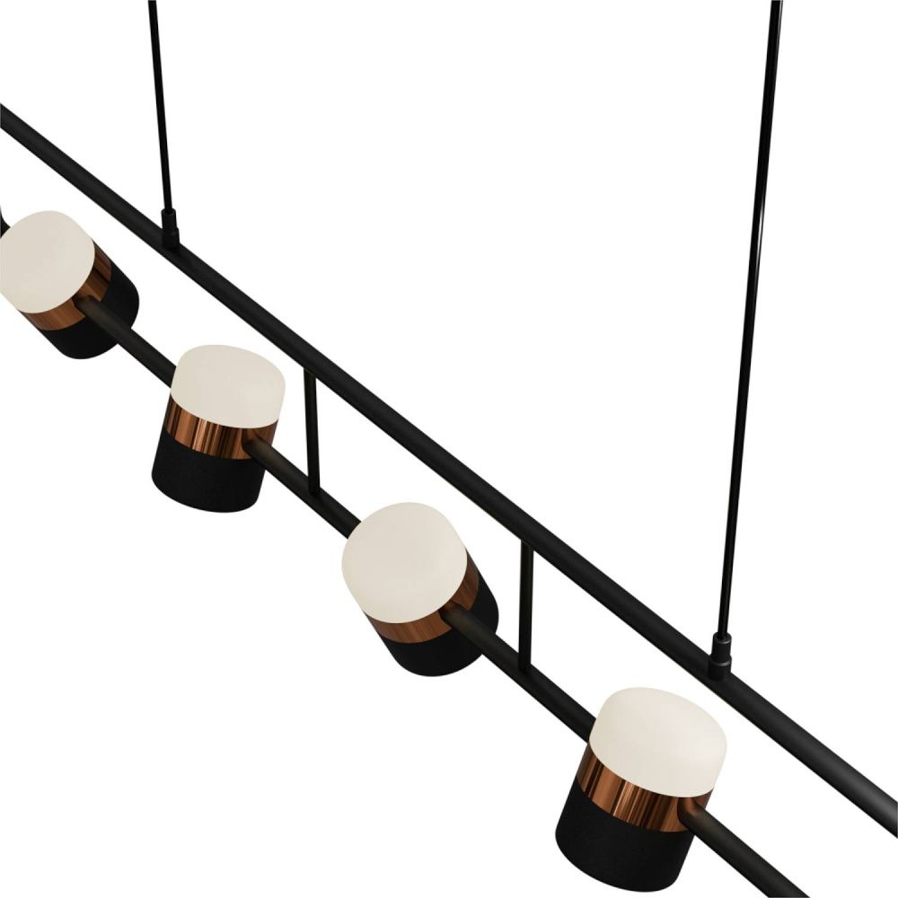 Светильник подвесной 110*20-200 см, 5*LED*6W, 3000-6000K, Lightera Rudolf LE114L-5B SMART, Черный