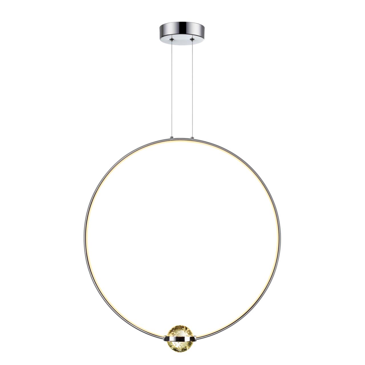 Cветодиодный светильник 60 см, 27W, 4000K, Odeon Light Gota 4337/27L, хром