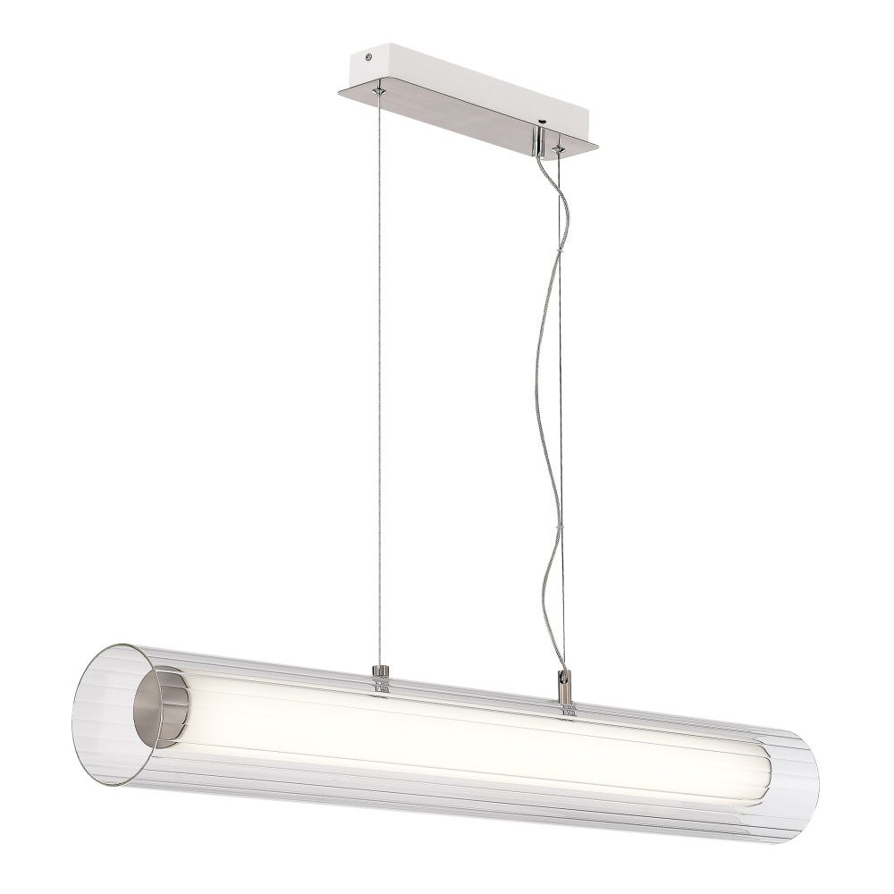 Светильник подвесной Никель/Белый, Прозрачный LED 1*33W 3000K/4000K St Luce  SL2010.103.01
