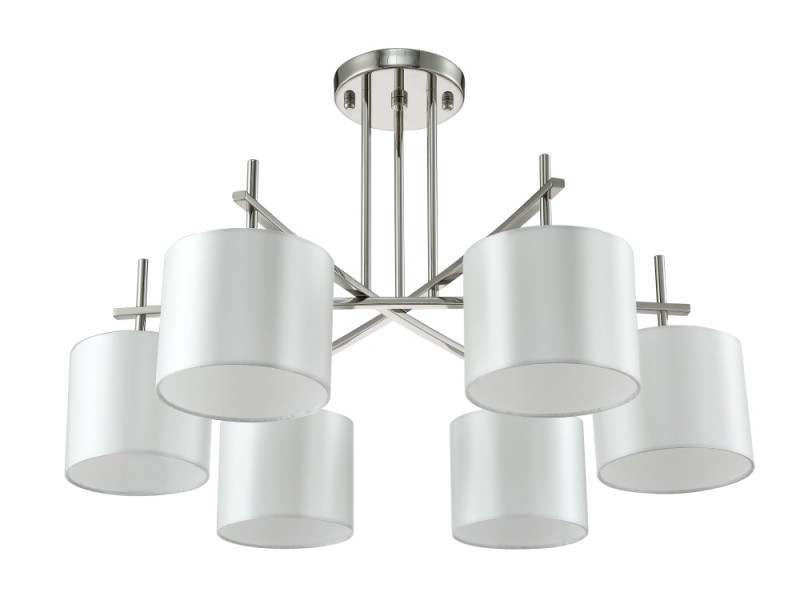 Люстра 77 см, Crystal Lux SERGIO PL6 NICKEL Никель