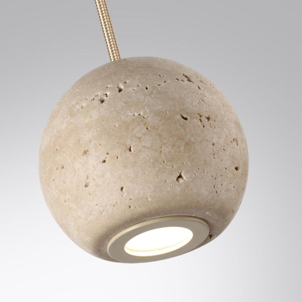 Подвесной светильник 7 см, 5W, 3000K, Odeon Light Hightech Dex 6625/5L, камень