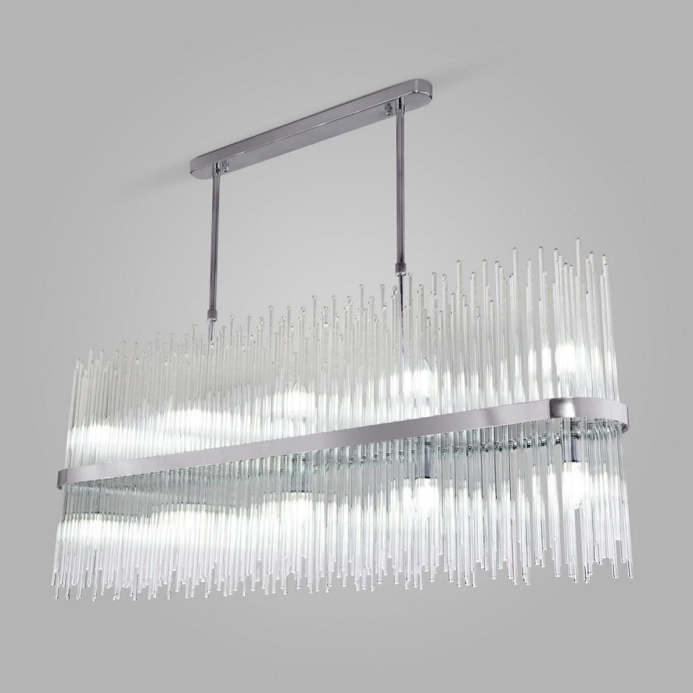 Подвесной светильник 120*17*66-94 см, 10*E14*60W, Bogate's Allure 485/10, хром, a070623