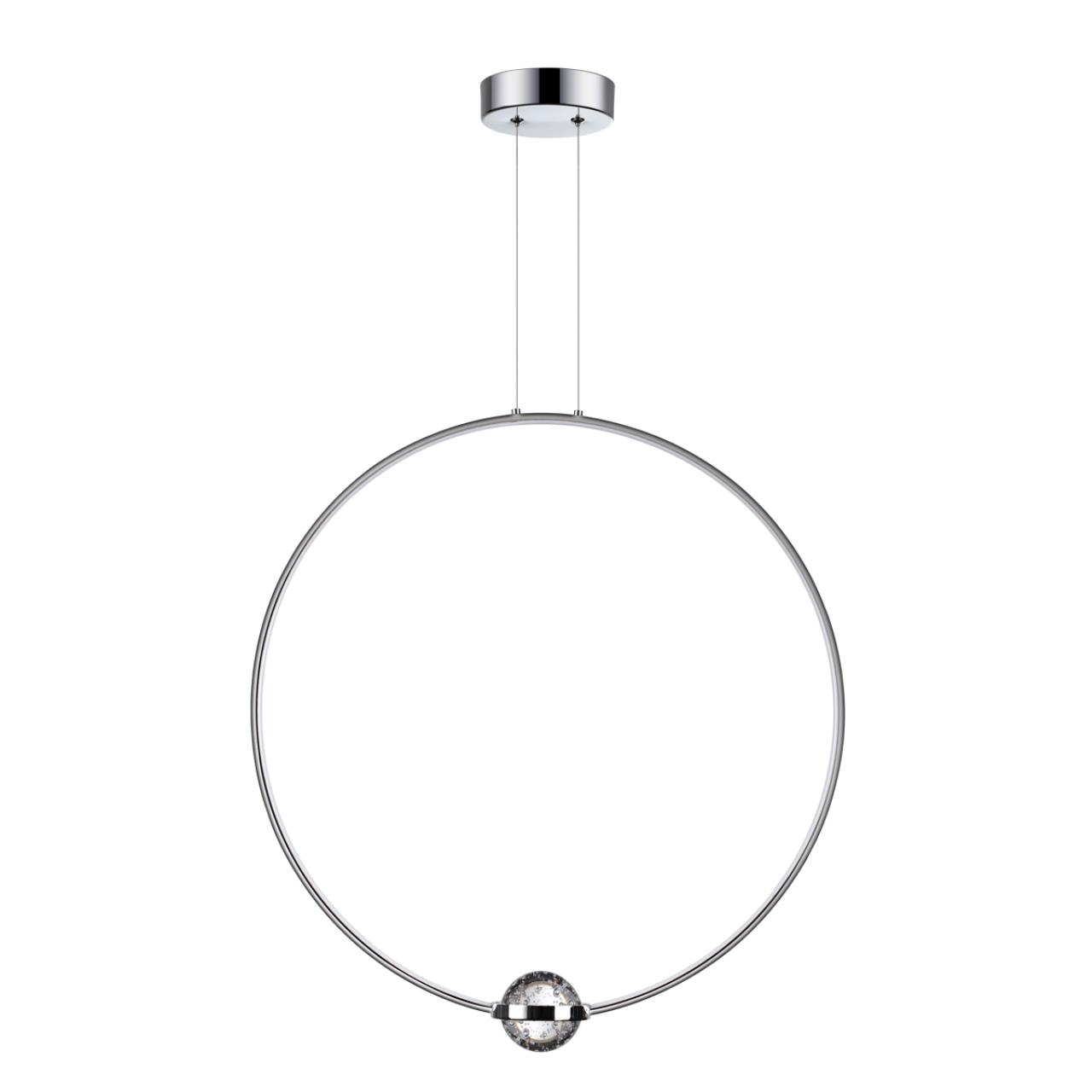 Cветодиодный светильник 60 см, 27W, 4000K, Odeon Light Gota 4337/27L, хром