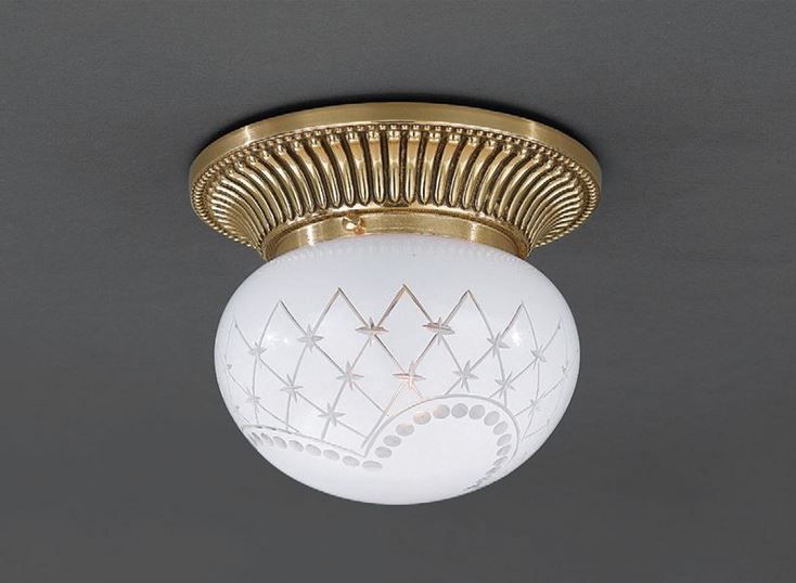 Светильник потолочный диаметр 16 см Reccagni Angelo PL 7800/1 Золото