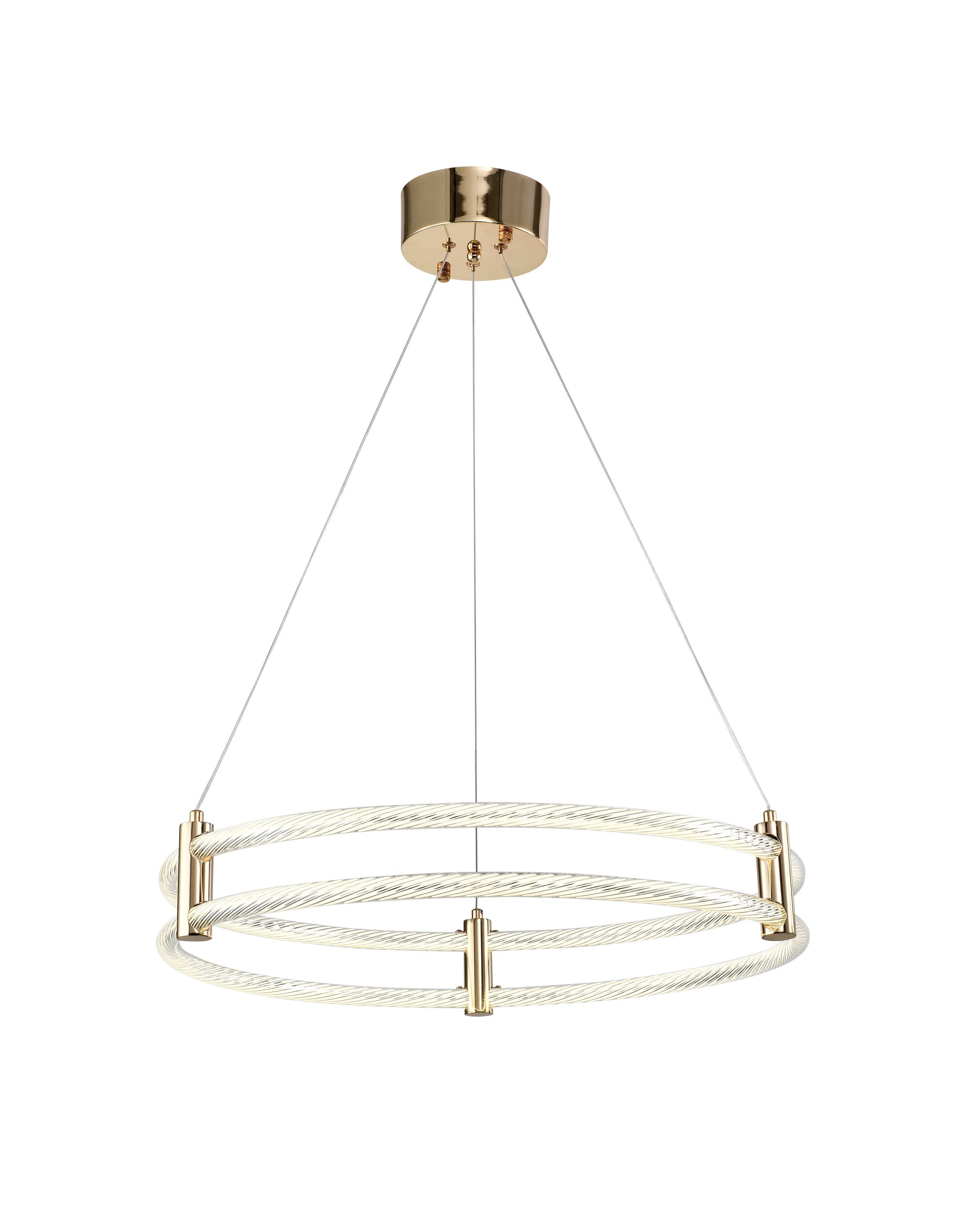 Светильник подвесной 60 см, LED 116W 4000K золото Zortes Ringer ZRS.57792.116