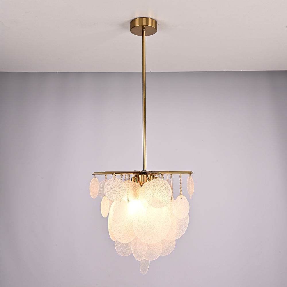 Люстра на штанге Nimbus glass D43 43*43*43 см, 6*E14*40W, ImperiumLoft 313265-22, Латунь