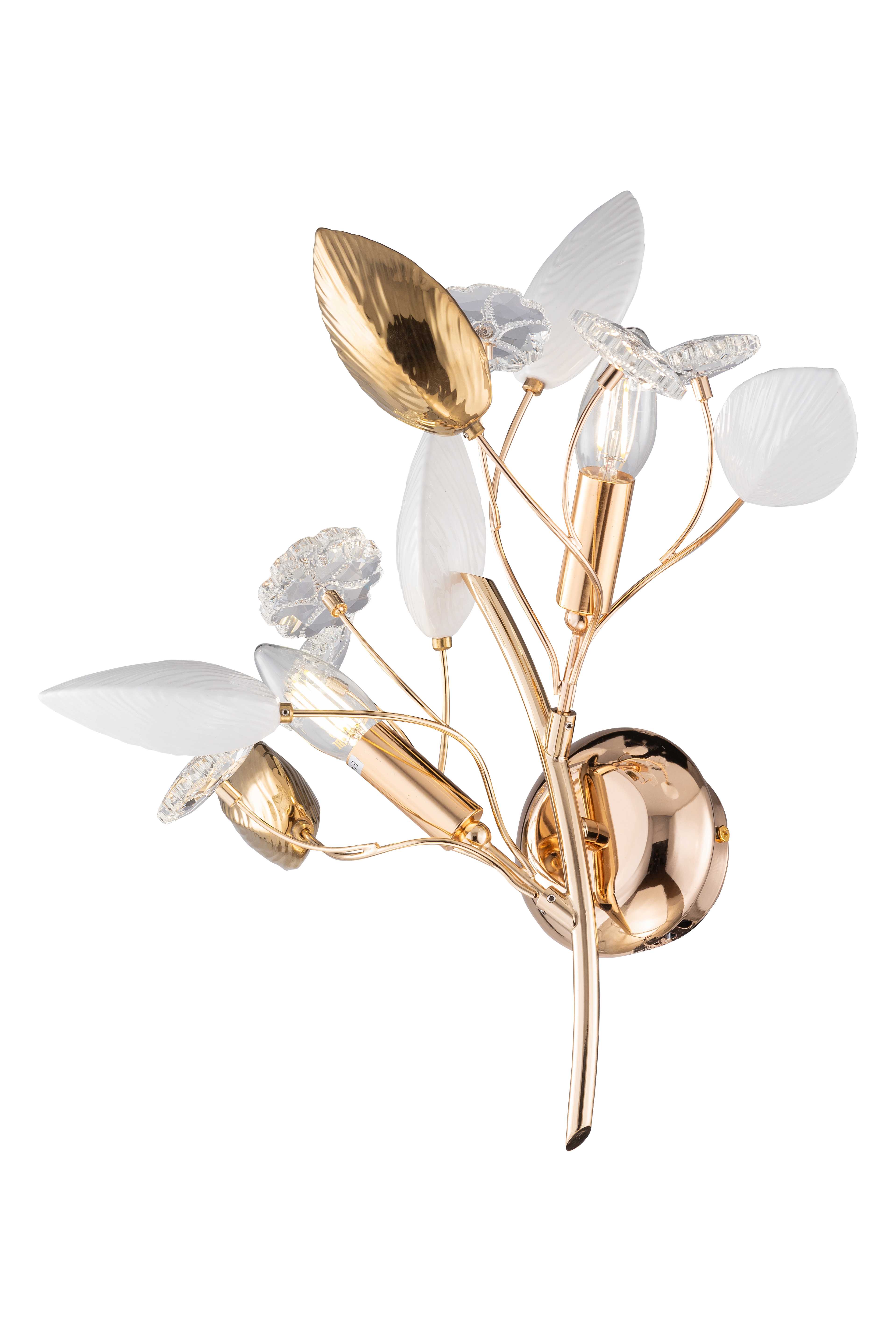 Бра 500*450, 2*E14, 40W NewRgy Floristics 6834/2W GD, Золото