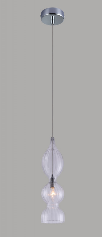 Светильник подвесной 13 см, Crystal Lux IRIS SP1 B TRANSPARENT Хром