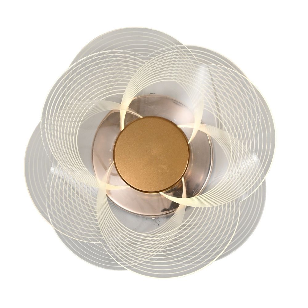 Бра 20*7*20 см, 1*LED*3W, 3000 - 6500K Gerhort G61403/1A FGD CL, Золото