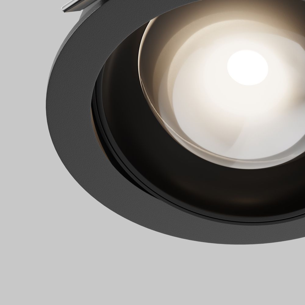 Встраиваемый светильник  DL105-12W4K-B **-4,5 см, *LED*12W, 4000K, Maytoni technical Lens DL105-12W4K-B, Черный