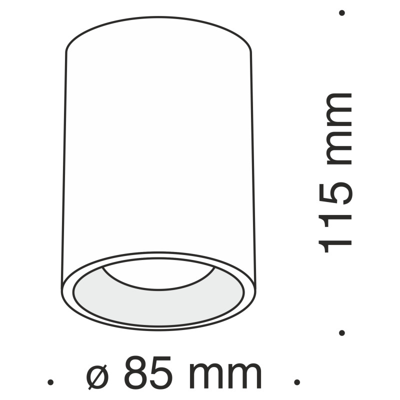 Светильник 8,5*8,5 см, GU10 50W, Maytoni Alfa C012CL-01B, черный