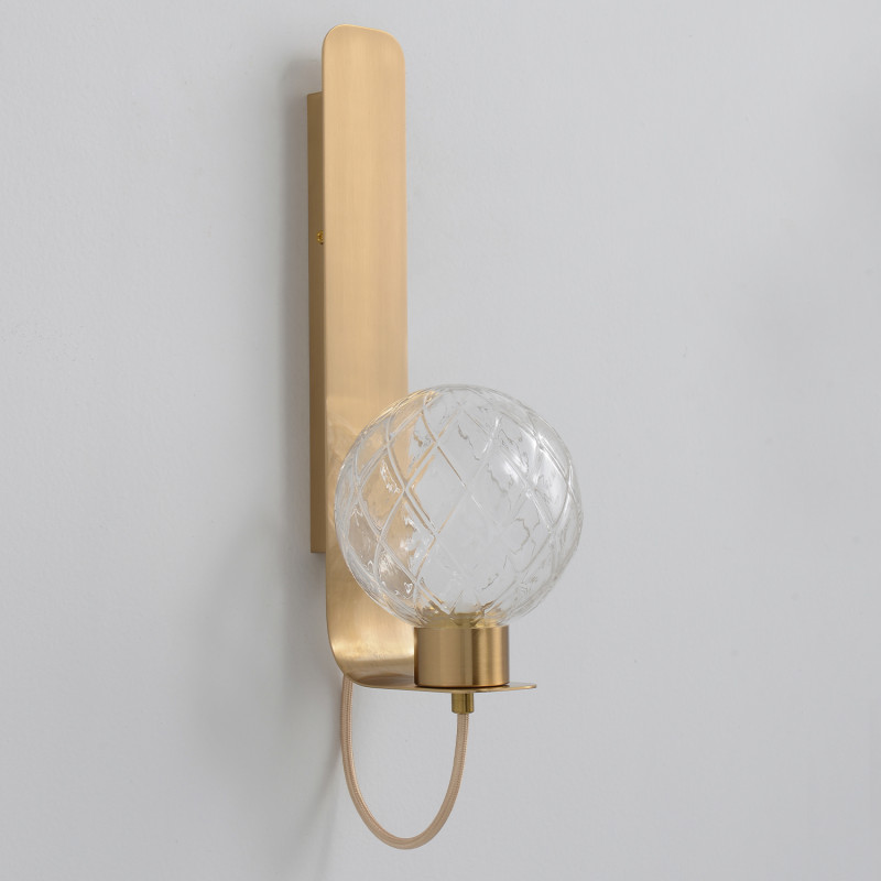 Бра 35 см, 5W, 3000K, Crystal Lux BELLA AP1 BRASS, латунь