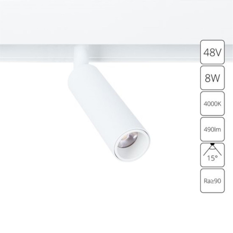 Трековый светильник 1*LED*8W, 4000К, Arte lamp Linea Белый A4660PL-1WH