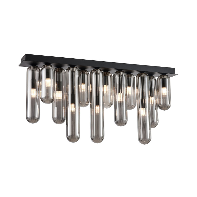 Накладная люстра 72*10*35,5 см, 12*G9, 336W, Favourite Stalactit 4454-12P черный