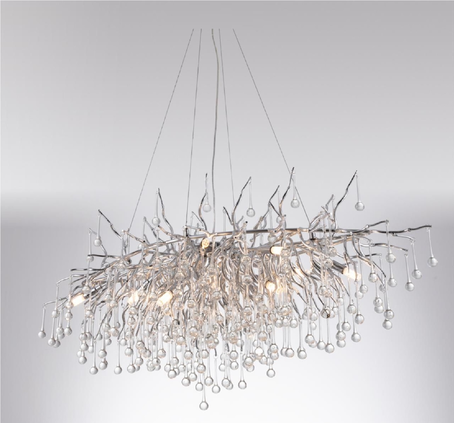 Светильник ElegantLight DZN-8263 SILVER/СЕРЕБРО D1800*800/H500/20/E14/10W RAIN 22-10