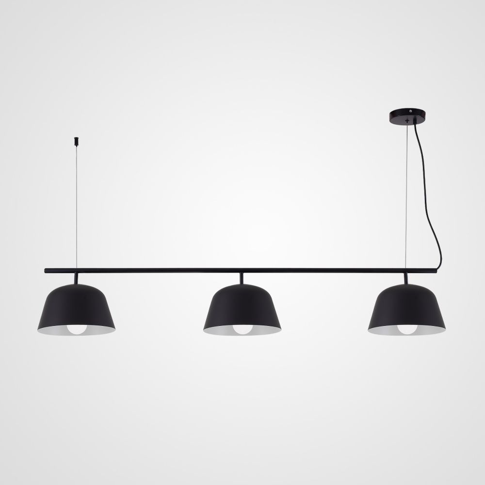 Подвесной светильник Ambit Black Long 126*25*20 см, 3*E27*60W, ImperiumLoft MU01, Чёрный