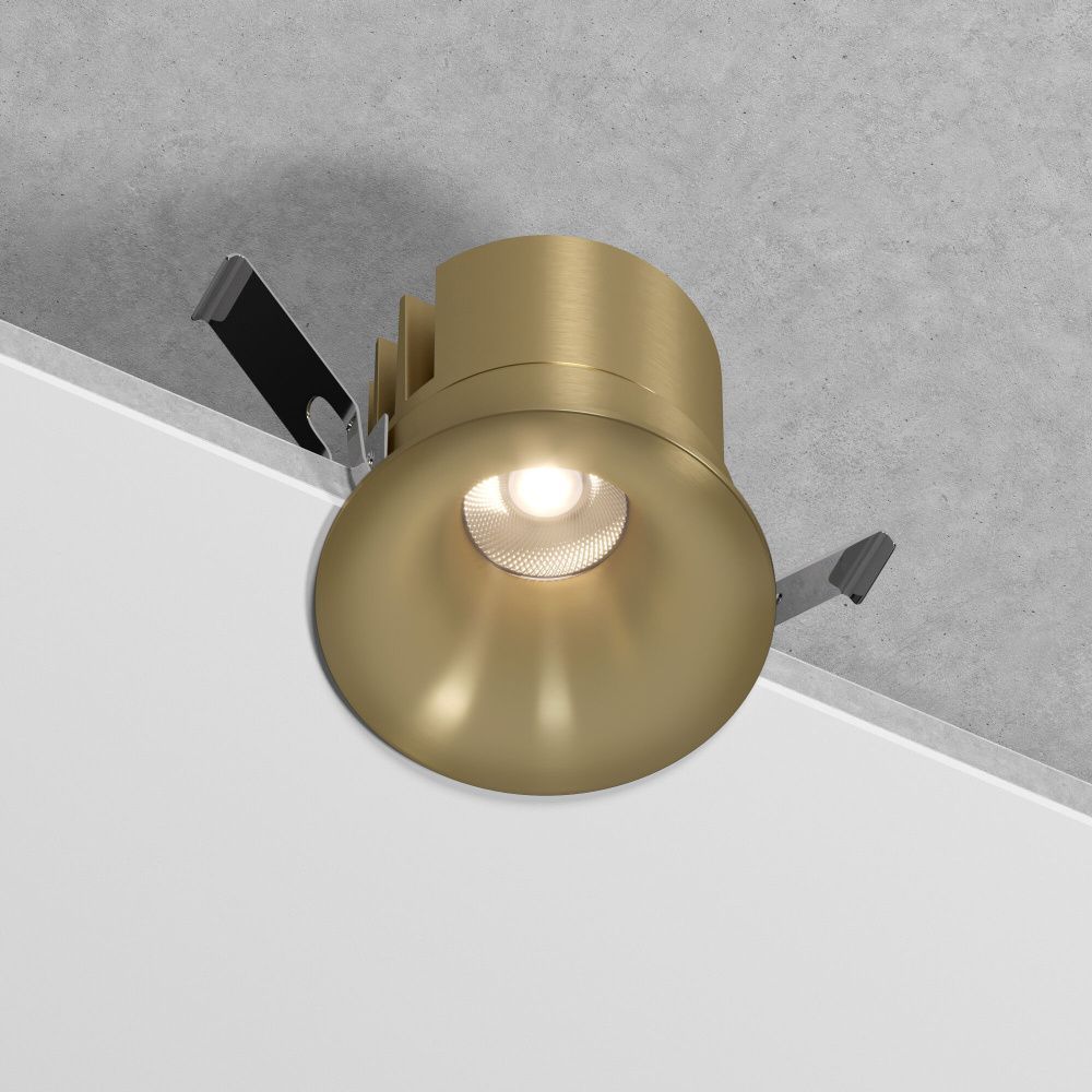 Потолочный акцентный светильник 8*8*6 см, LED, 15W, 4000K, Elektrostandard Bliss 25070/LED, латунь