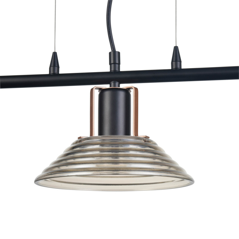 Подвесной светильник 19*79*95 см, 3*E27 черный, медь Vele Luce Intrigo VL5822P03