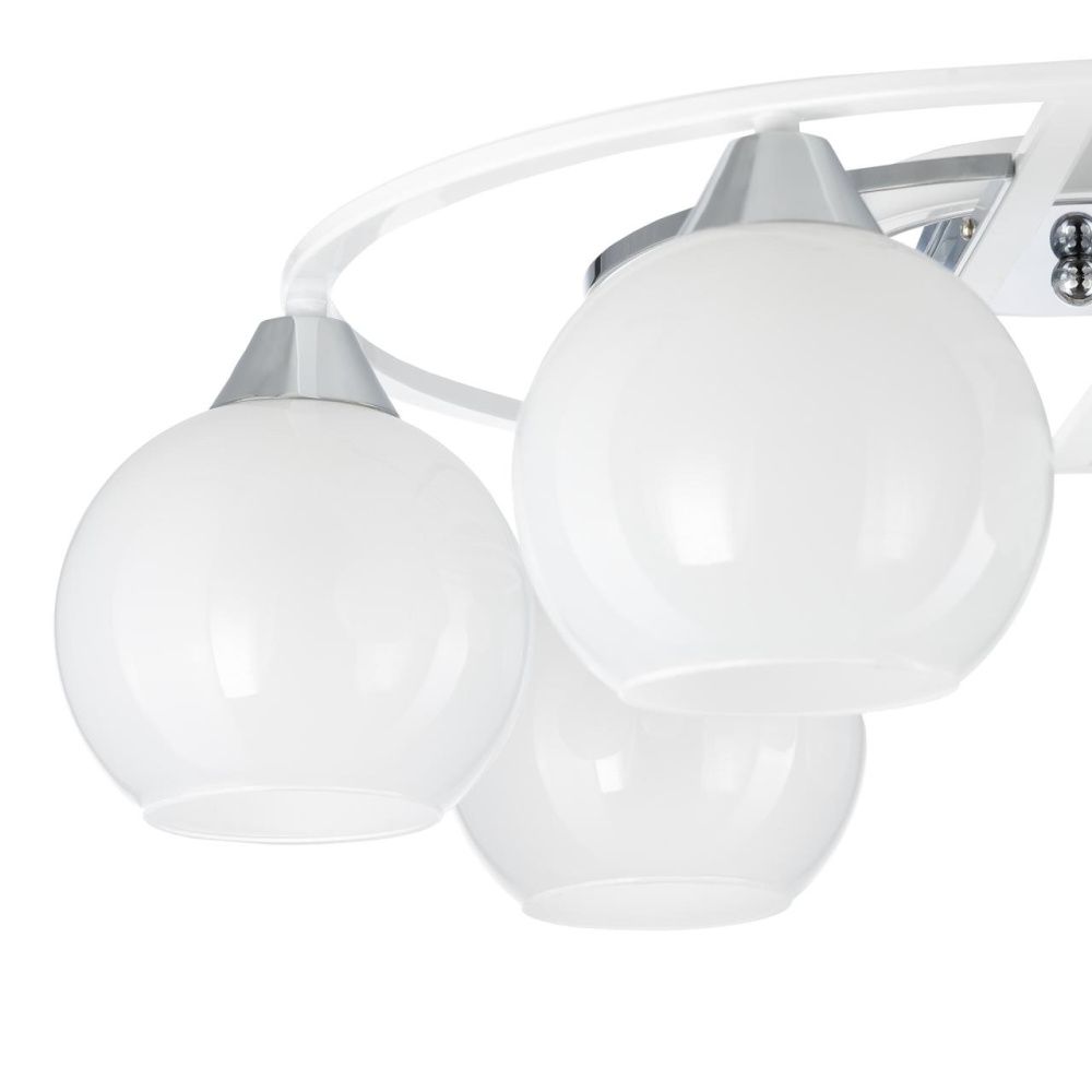 Потолочная люстра Citilux Отто CL121160, диаметр 63 см, белый-хром