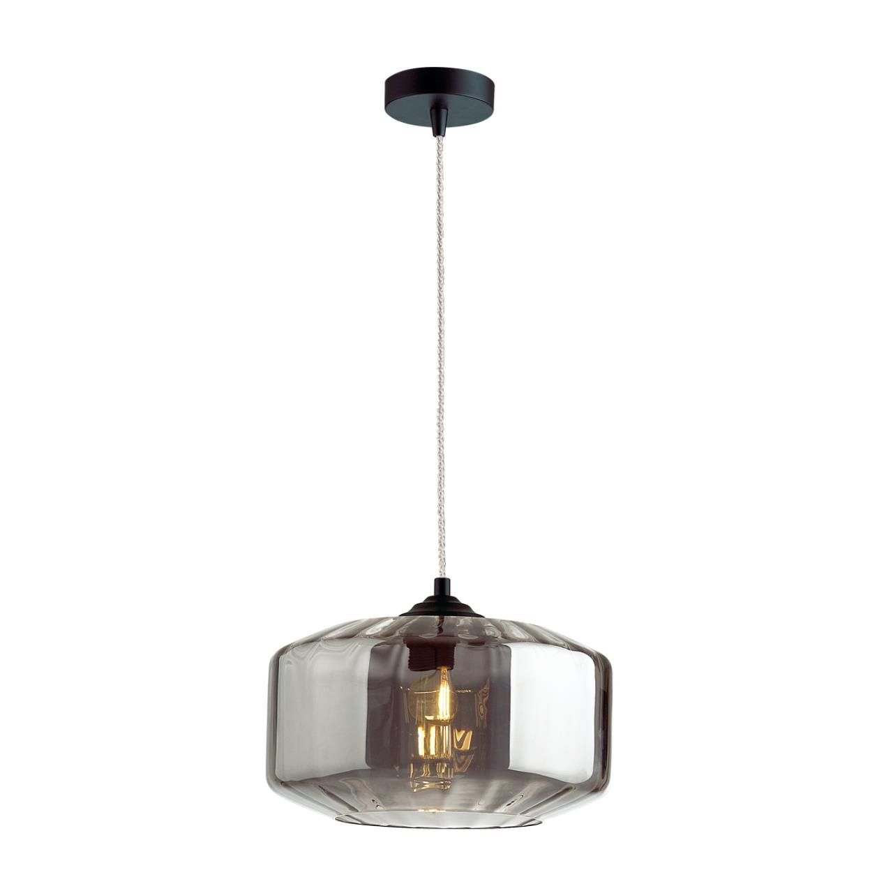 Подвес Odeon Light BINGA 4746/1 диаметр 30 см, Дымчатый прозрачный