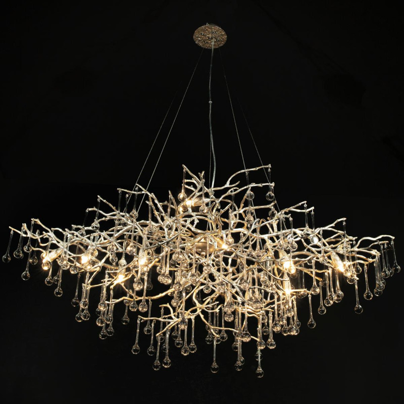 Люстра 125*60 см, 12*G9*W, Loft It 10067/1250 SG Bijout, Золото с серебром