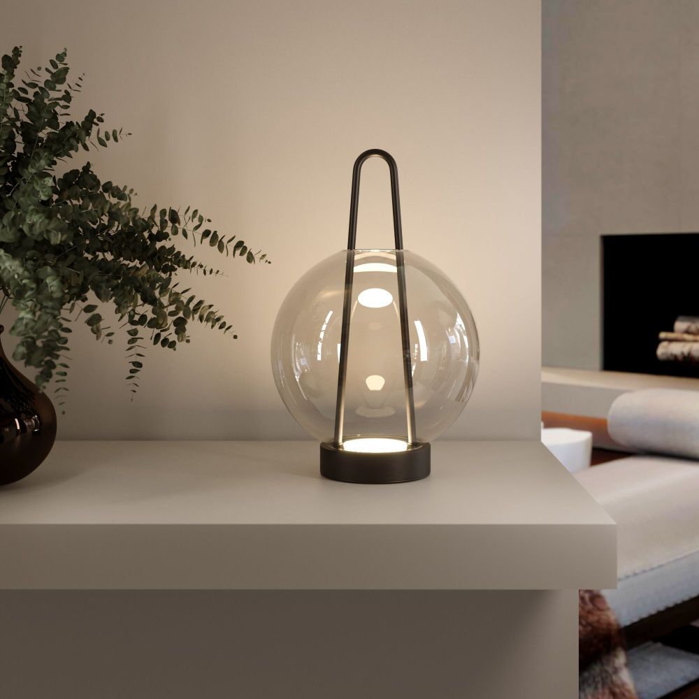 Настольный светильник 20*20*32 см, LED*6W, 3000K, Eurosvet Frasco 80507/1, черный, a069349