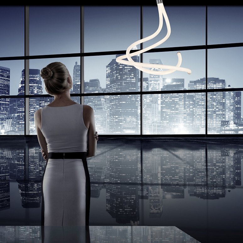 Потолочный светильник Mantra Line 6600 хром, диаметр 55 см