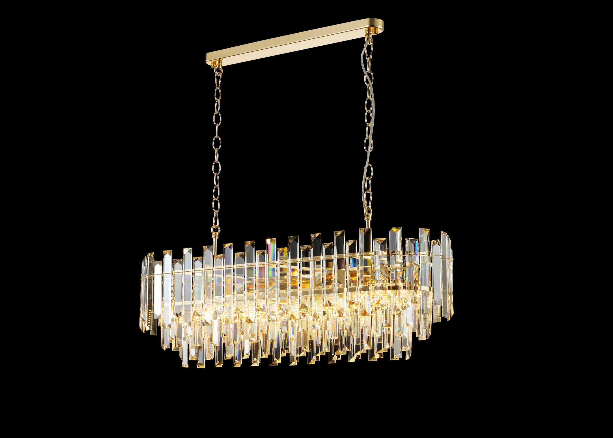 Люстра  900*300*290, 10*E14, 40W NewRgy Cristallo DM50-L900*W300*H290 H GOLD, H GOLD