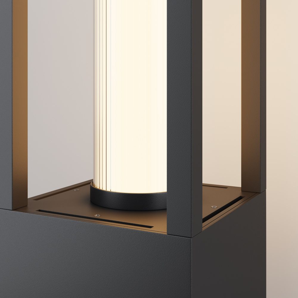 Садово-парковый светильник 14*14-250 см, LED*25W, 3000K, Maytoni Expo O480FL-L25B3K, Черный