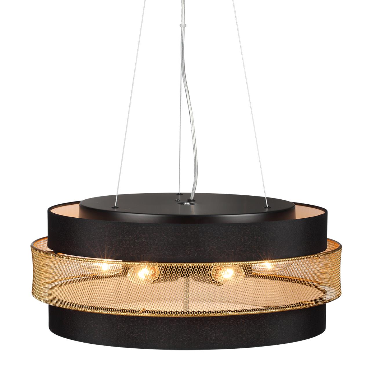 Потолочный светильник 50*20 см, 5*E27 Lumion ANIMAISA 8003/6C черный, золотой
