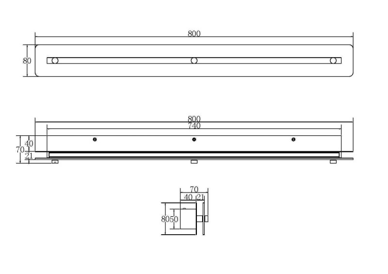Бра 80*7*8 см, LED*23W, 3000 К, Maya P091WL-L21CH3K Maytoni, Хром