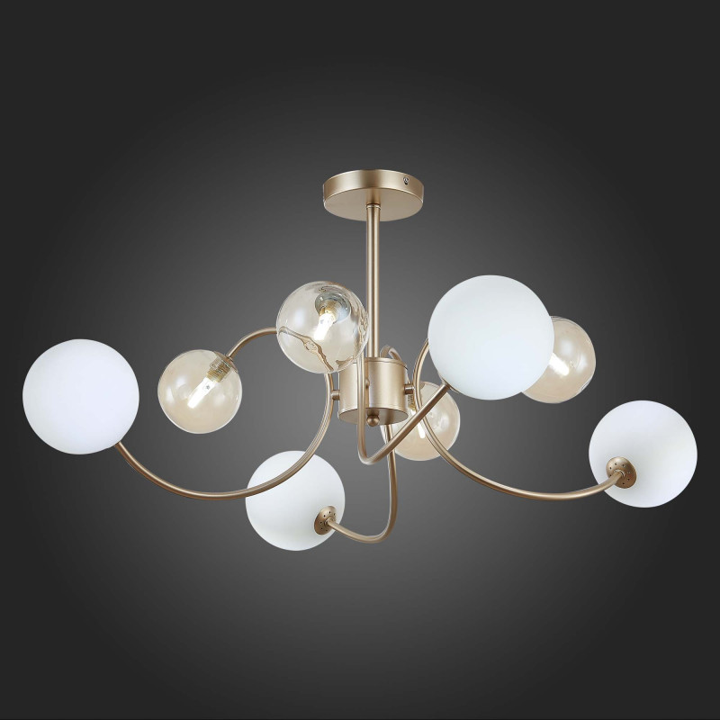 Люстра потолочная 79 см, 40W, 4000K  EVOLUCE  FORMAE SLE220922-08  Золотистый