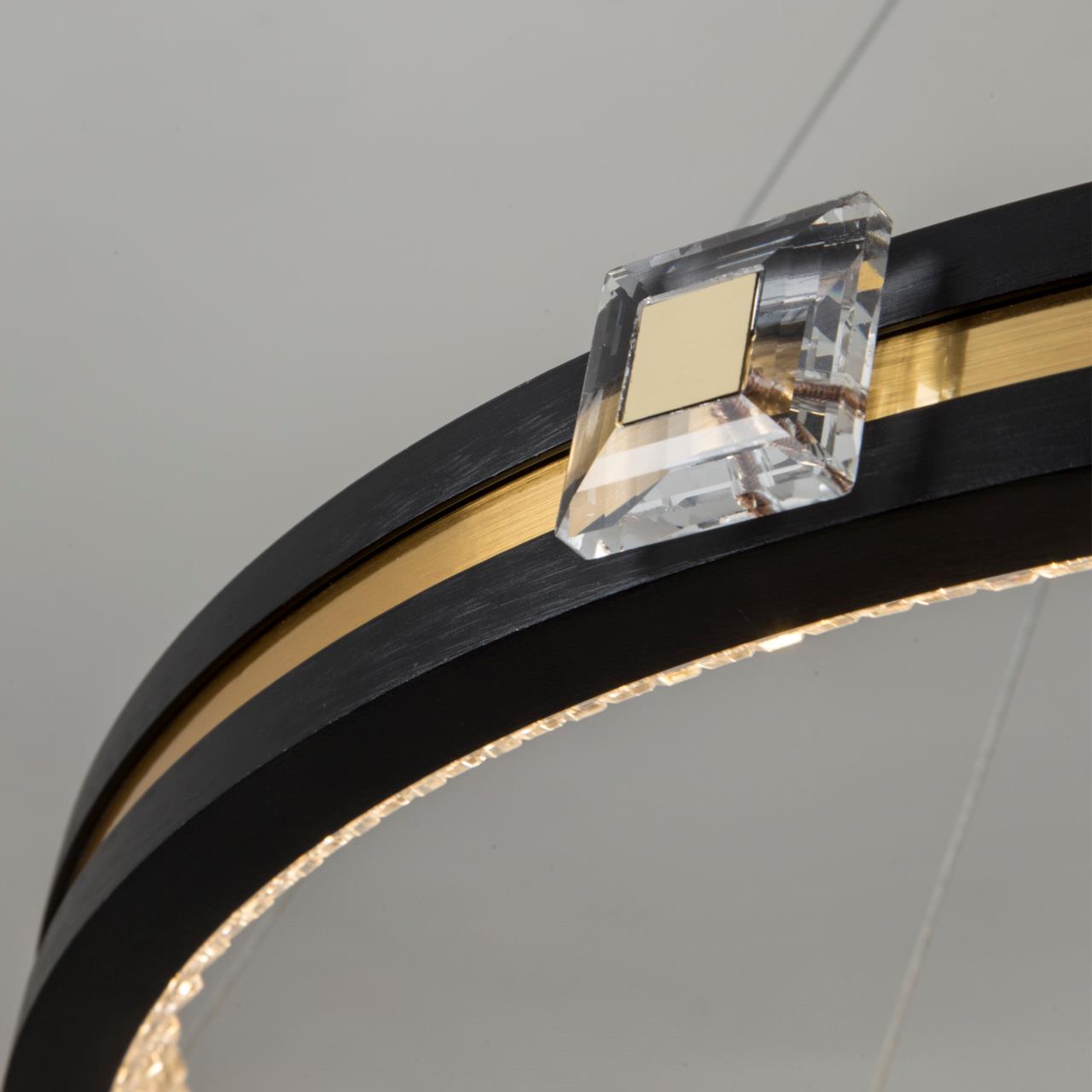 Подвесной светильник 60*60*140 см, LED 60W, 3000 / 6000K, Черный, Латунь LED4U L77084-1