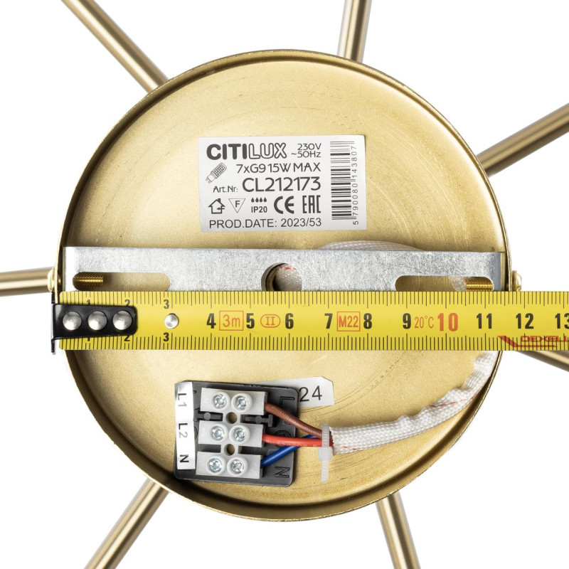 Люстра 66*36 см, 7*G9, 17 м2 Citilux CL212173 TONGA белый/бронза