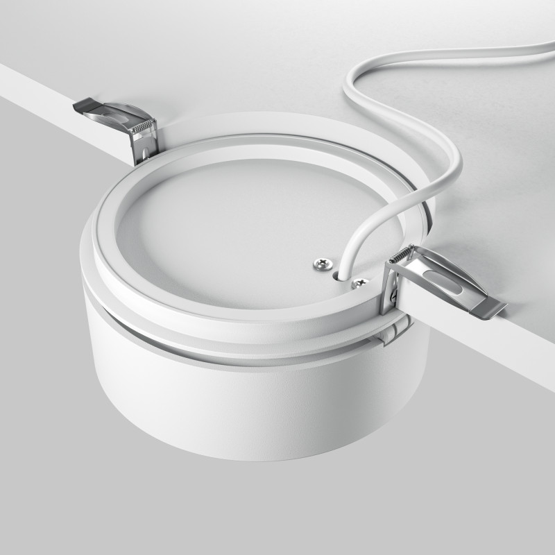 Встраиваемый светильник 12*12*6,6 см, LED, 18W, 4000К, Maytoni Technical ONDA DL024-18W4K-W белый