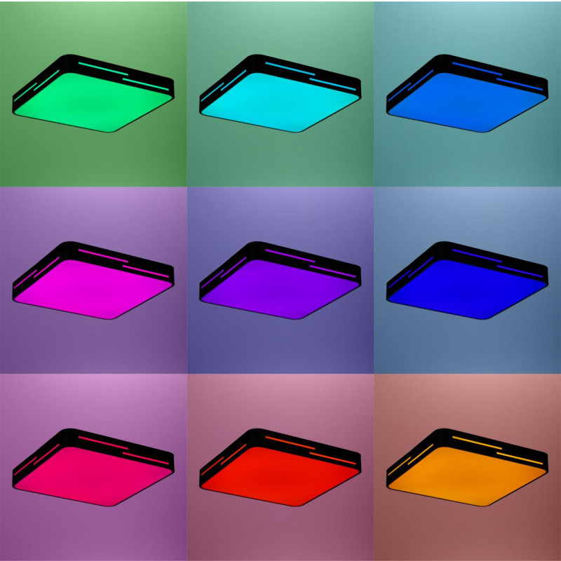 Светильник потолочный с RGB 40*40 см, 70W 3000-5500K Citilux Купер Лайн CL724K70GL1 Черный 