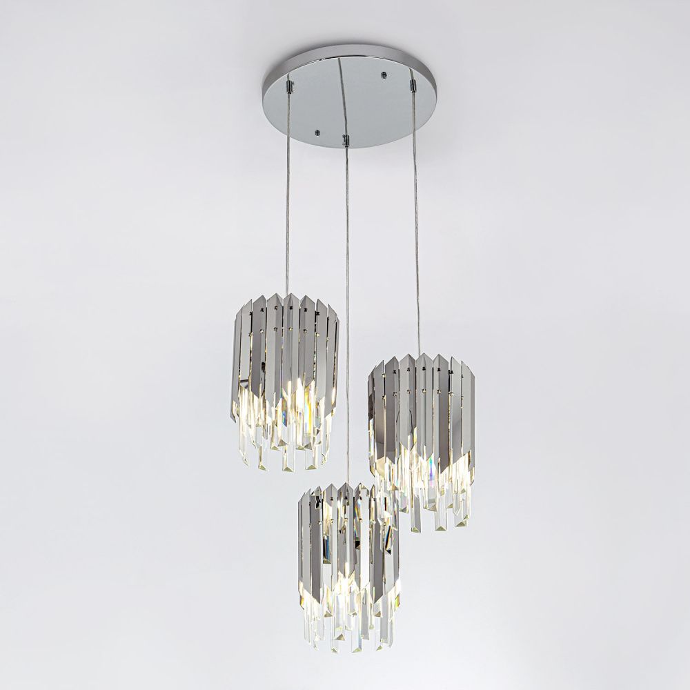 Подвесная люстра 50*50*130 см, Е 27 3x60W, Хром MODELUX ML.20207.3 CR