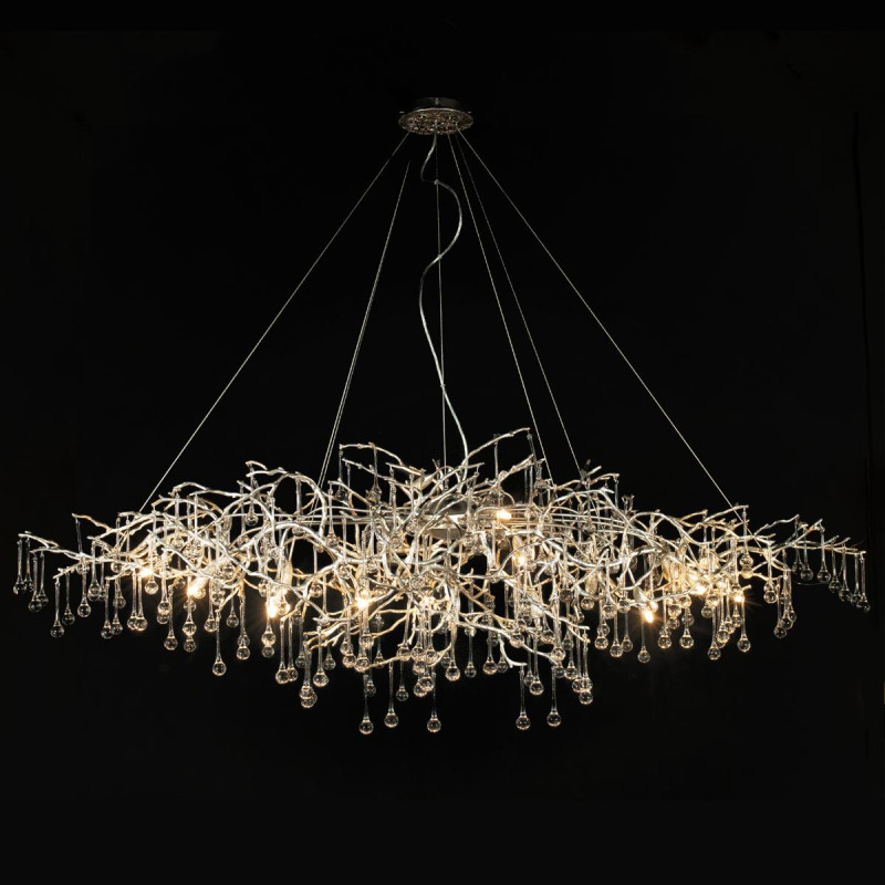 Люстра 180*90 см, 18*G9*W, Loft It 10067/1800 SG Bijout, Золото с серебром