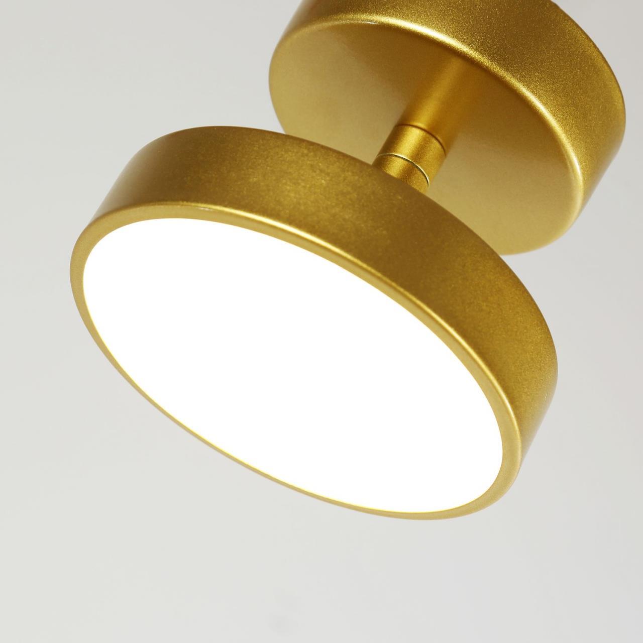 Светильник 12*12 см, LED 10W, 4000K F-Promo Atma 3059-1P, D120*H100, Светильник, золота, рассеиватель из белого акрила, угол поворота до 45°
