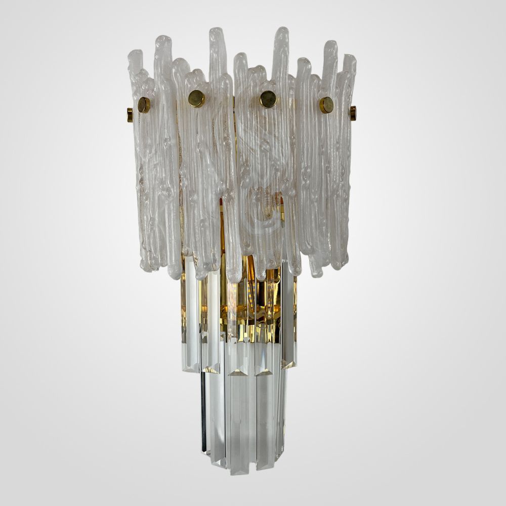 Бра Murano Glass ICE 25*25*45 см, 3*E14*40W, ImperiumLoft 44.726-0, Золотистый