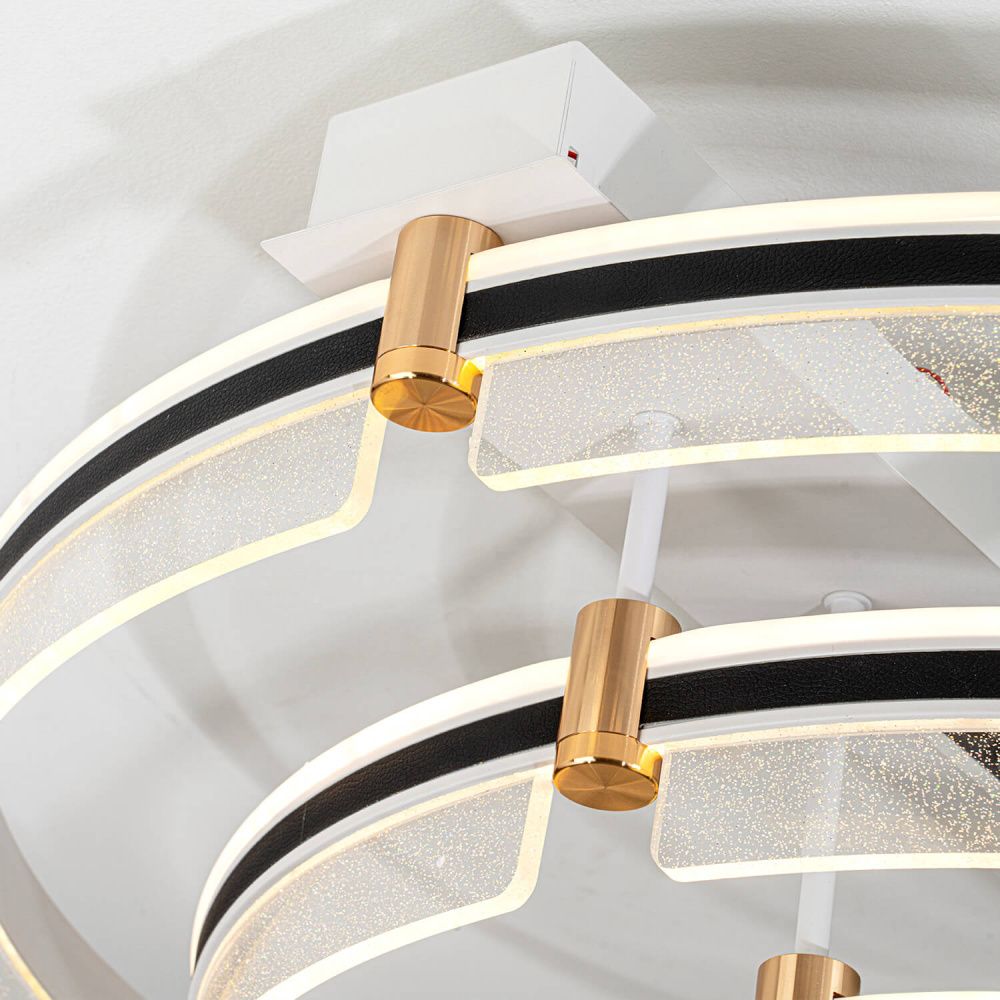 Потолочный светильник *80*25- см, *LED*265W, 3000-6000K, MODELIGHT  MDL.1059.830CL WH, Черный, Золото, Белый
